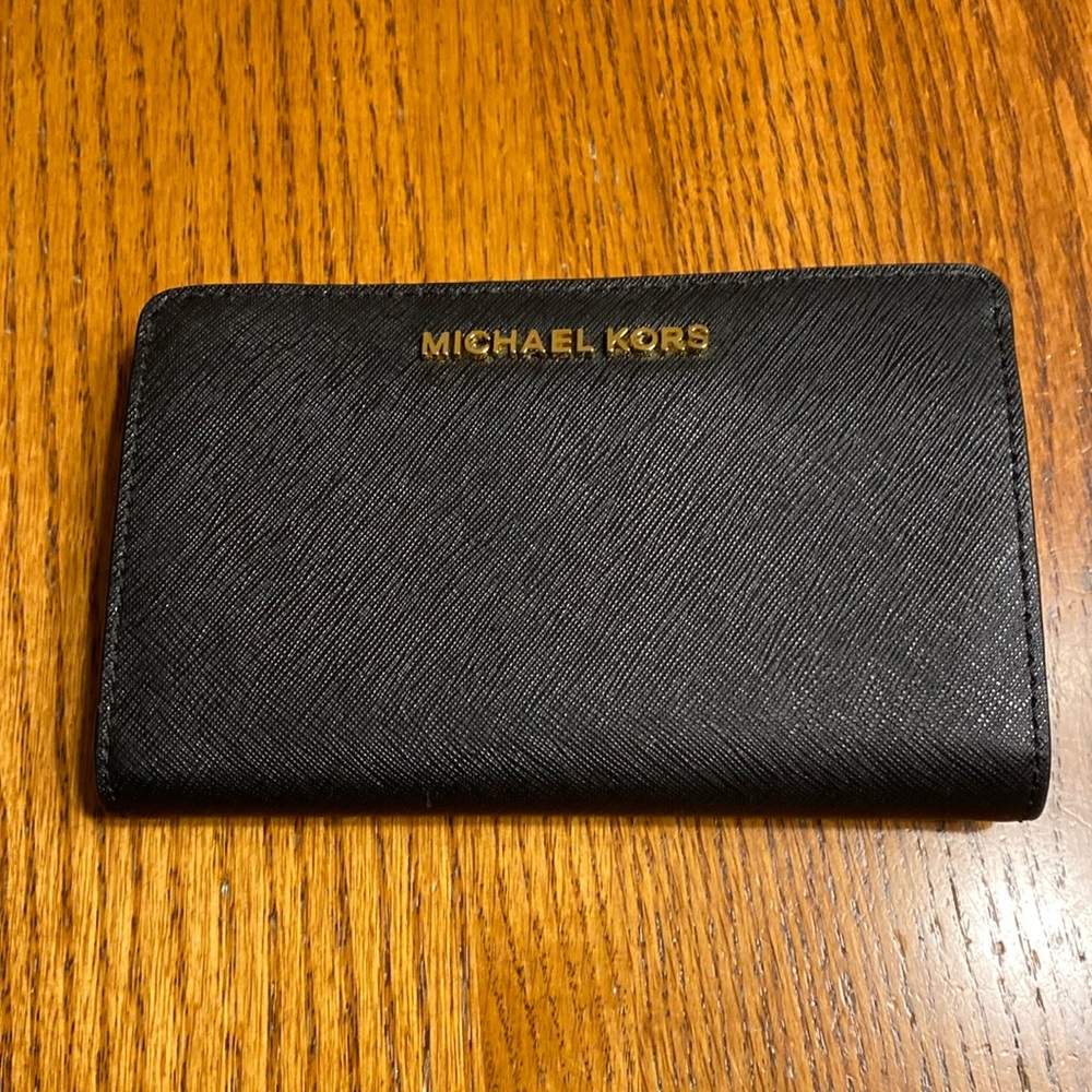 Michael Kors Black Snap Close Wallet